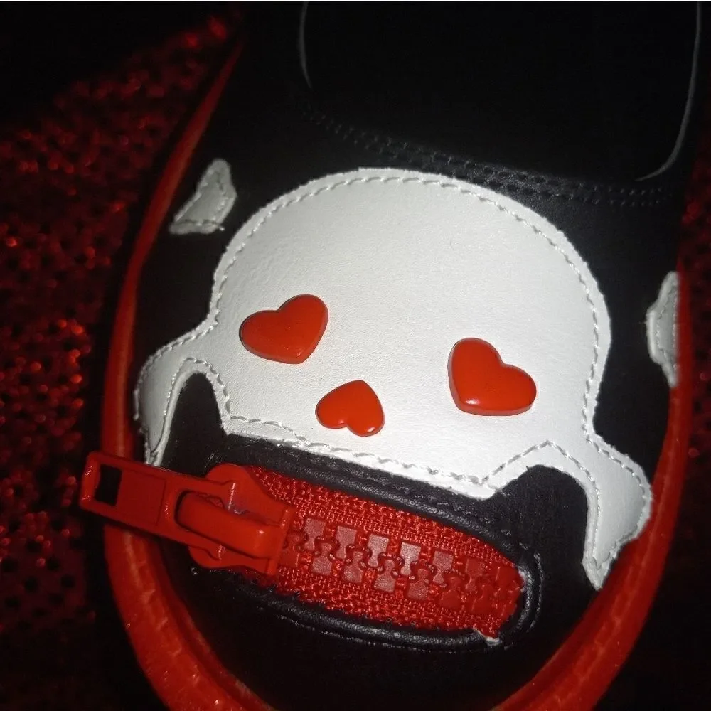 Demonia Patent Leather Candy Skull Maryjanes